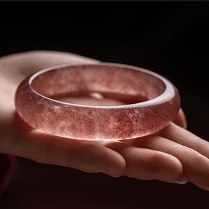 天然玉石手镯新疆金丝玉手镯天然戈壁玉杜热红女款玉镯带证书包邮