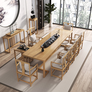 茶桌椅组合新中式禅意茶台桌办公室实木功夫泡茶桌子仿古茶几简约