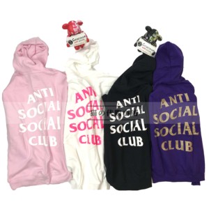 【MAO】Anti social social Club ASSC 黑白迷彩粉卫衣帽衫