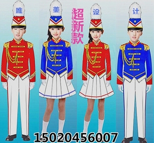 新款鼓号队服装少先队升旗手服装儿童仪仗队服装中小学生铜管乐队