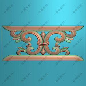 精雕图欧式卷草洋花夹花栏杆卡花插角镂空楼梯扶手拉空木雕k3卡花