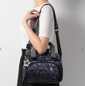 日本代购anna sui 安娜苏 刺绣 星星挂坠 光泽 手提斜跨包 316042