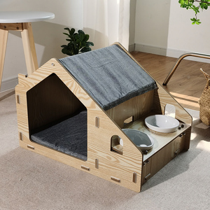 猫窝四季通用封闭式猫屋夏天凉窝双层猫咪窝房子别墅猫床宠物用品