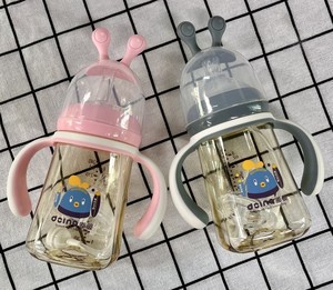 嘟婴奶瓶PPSU材质宝宝大容量防摔300毫升一瓶两用配奶嘴鸭嘴水嘴