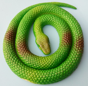 长65厘米橡胶蛇塑料假蛇仿真动物模型玩具软胶蛇圆头田蛇眼镜蛇