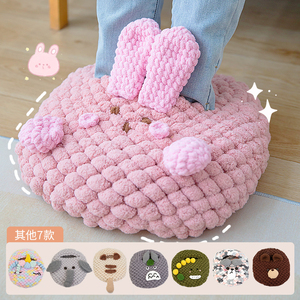 如意鸟diy手工手编卡通动物脚暖材料包钩针毛线捂脚垫取暖神器