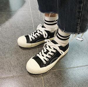 blackpink泫雅金所炫郑秀晶热火同款贝壳头帆布鞋休闲学生板鞋子