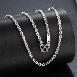 pt950铂金项链女款时尚闪o字链百搭铂金吊坠 白金项链女 锁骨链