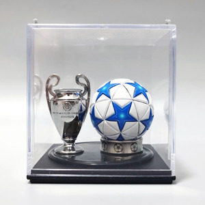 英超杯世界杯金靴足球奖杯摆件球迷生日礼物纪念品桌面饰品展示盒