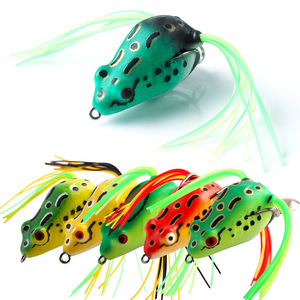 尖嘴小雷蛙路亚假饵软饵7g/4cm黑鱼饵渔具垂钓用品迷你款打黑假饵