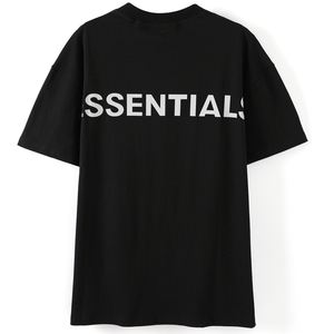 fog fear of god fg 潮牌反光字母短袖高街t恤男女宽松情侣体恤