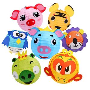 diy卡通纸灯笼动物