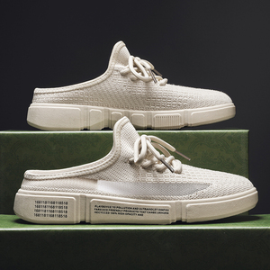 无后跟帆布鞋男