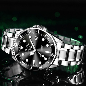 奥瑞时正品水鬼全自动机械芯防水全新时尚潮流精钢真男神名牌手表