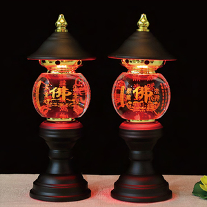 佛字红光招财莲花灯 神社灯 神明灯 佛堂灯 长明灯 神灯 供灯佛灯