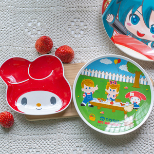 日本三丽鸥美乐蒂陶瓷盘子mymelody创意家用动漫卡通餐盘八寸餐盘