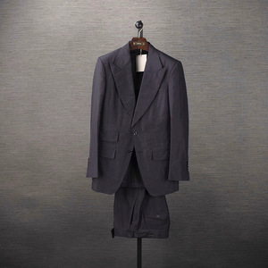 国内现货tom ford/汤姆福特 男士黑色亚麻西服套装 商务休闲西服