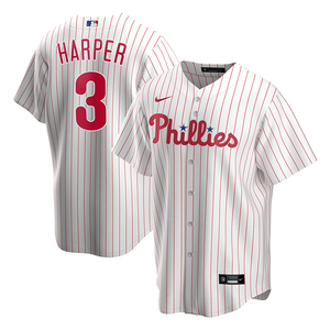 美职棒 Phillies 费城人队 Harper 哈珀 刺绣球衣棒球服开衫短袖