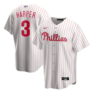 美职棒 phillies 费城人队 harper 哈珀 刺绣球衣棒球服开衫短袖