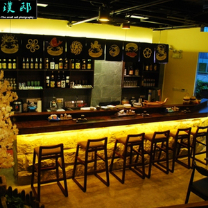 复古收银台日式吧台定做桌咖啡厅餐厅日料店服务台柜台前台接待台