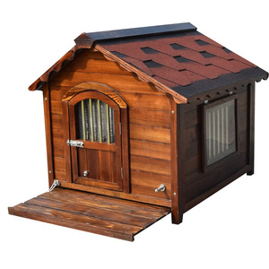 户外狗屋房子中型实木防水保暖大型犬舍四季通用高端豪华别墅室内
