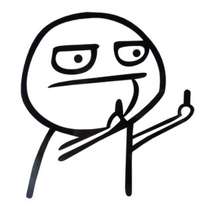 鄙视暴走漫画汽车贴纸fuck关闭远光灯车贴改装个性搞笑竖中指贴画