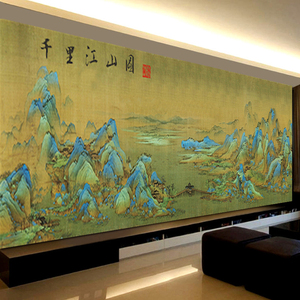 5d钻石画千里江山图点钻十字绣2019新款满钻石绣客厅风景山水大画
