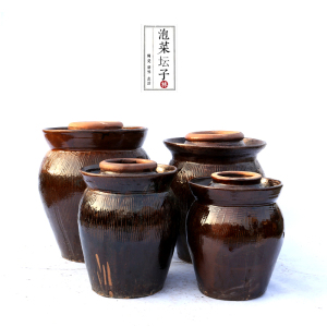 宜兴土陶泡菜坛子 30斤50斤150斤酸菜缸家用老式陶瓷腌咸菜罐密封