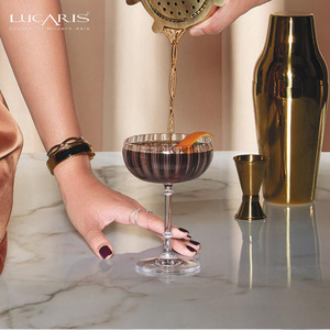 泰国原装进口水晶玻璃鸡尾酒杯lucaris 马天尼杯香槟杯高脚雪糕杯