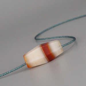 小尺寸冰透红白色一线药师 渐变20mm 缠丝玛瑙配饰配件佛珠饰品