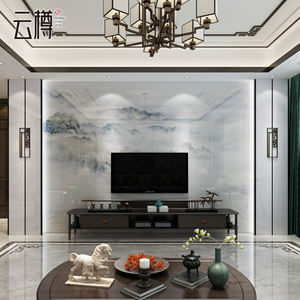 云樽瓷砖背景墙现代中式