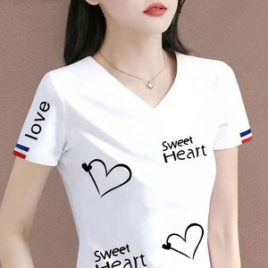 白色T恤女2024年新款短袖上衣宽松夏季休闲简约韩版体桖衫潮时髦