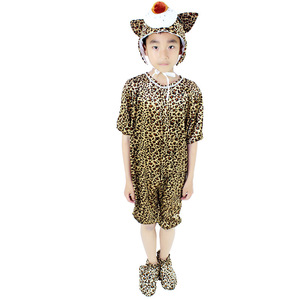 金钱豹成人连体舞蹈服儿童豹子表演服幼儿动物演出服花豹猎豹服装