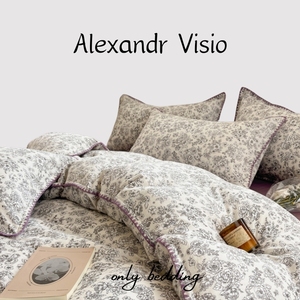 Alexandr Visio A类全棉有氧双层纱贝壳针四件套紫花卿床单床品