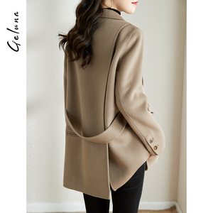 2023年新款羊毛大衣女韩版时尚早春高端品牌双面零羊绒毛呢子外套