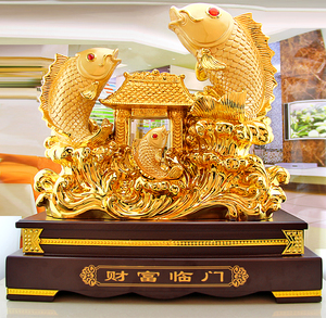 700人付款天猫风水轮球招财进宝鱼流水室内转运摆件时来运转聚宝盆