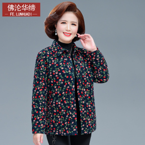 中老年棉衣女妈妈秋冬季夹棉轻薄小棉衣外套新款50岁棉服袄子上衣