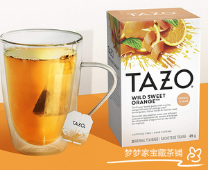 现货 tazo星爸爸御用泰舒茶 甜橙皮柑蜜桔袋泡草本茶无咖啡因20包