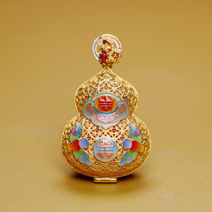 镂空金葫芦吊坠