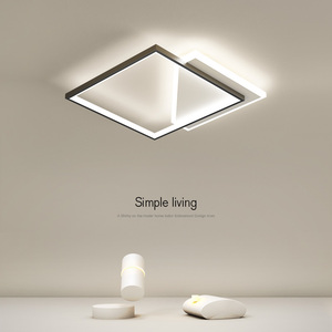 北欧主卧室灯几何灯创意个性方形镂空灯简约现代led吸顶灯书房灯