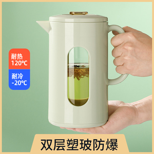 凉水壶玻璃耐高温冷水壶家用大容量扎冰箱冷泡装水储水壶凉茶防爆