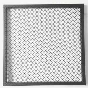 铁网格网工业风装饰墙菱形黑色铁艺镂空屏风隔断装饰吊顶铁网定做