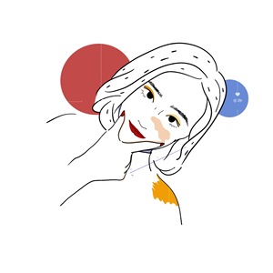 【简笔画头像】ins流沙风头像人物线条设计简约手绘插画定制画像