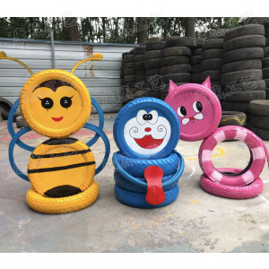 轮胎创意改造工艺品卡通动漫造型迷你景观橡胶艺术品雕塑装饰摆件