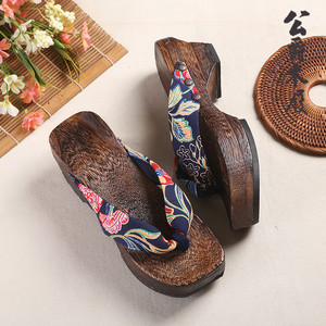 晚晚同款拖鞋高跟月牙木屐女 跟高5.5cm 35~40码 京都樱花cos防滑