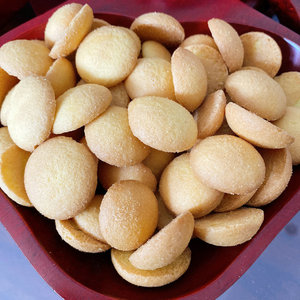 儿时记忆 好吃的老式蛋黄蛋心圆小饼干 休闲办公室零食怀旧糕点