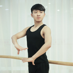 诗弋男舞蹈服舞蹈练功服男生形体服男孩舞蹈练功上衣男士工字背心