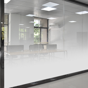 高端玻璃贴纸办公室玻璃门隔断推拉门防撞静电贴膜艺术圆点渐变膜