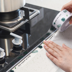 厨房灶台燃气灶美缝贴条自粘防水防油防污防发霉水池边缝隙防水贴