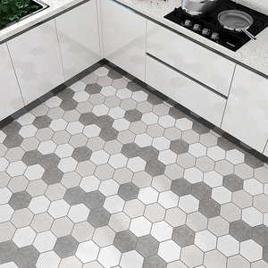 厨房地板贴防油防滑地砖贴纸防水耐磨自粘卫生间地贴地面翻新遮丑